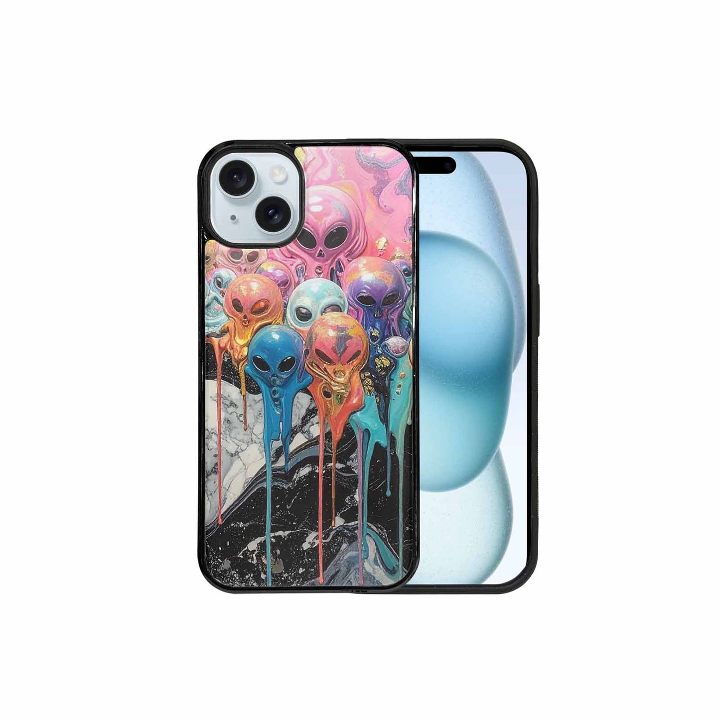 iPhone 15 Plus Case — Aliens Marblemelting Aliens Pa L2w Personalized, Custom Print Case Cover
