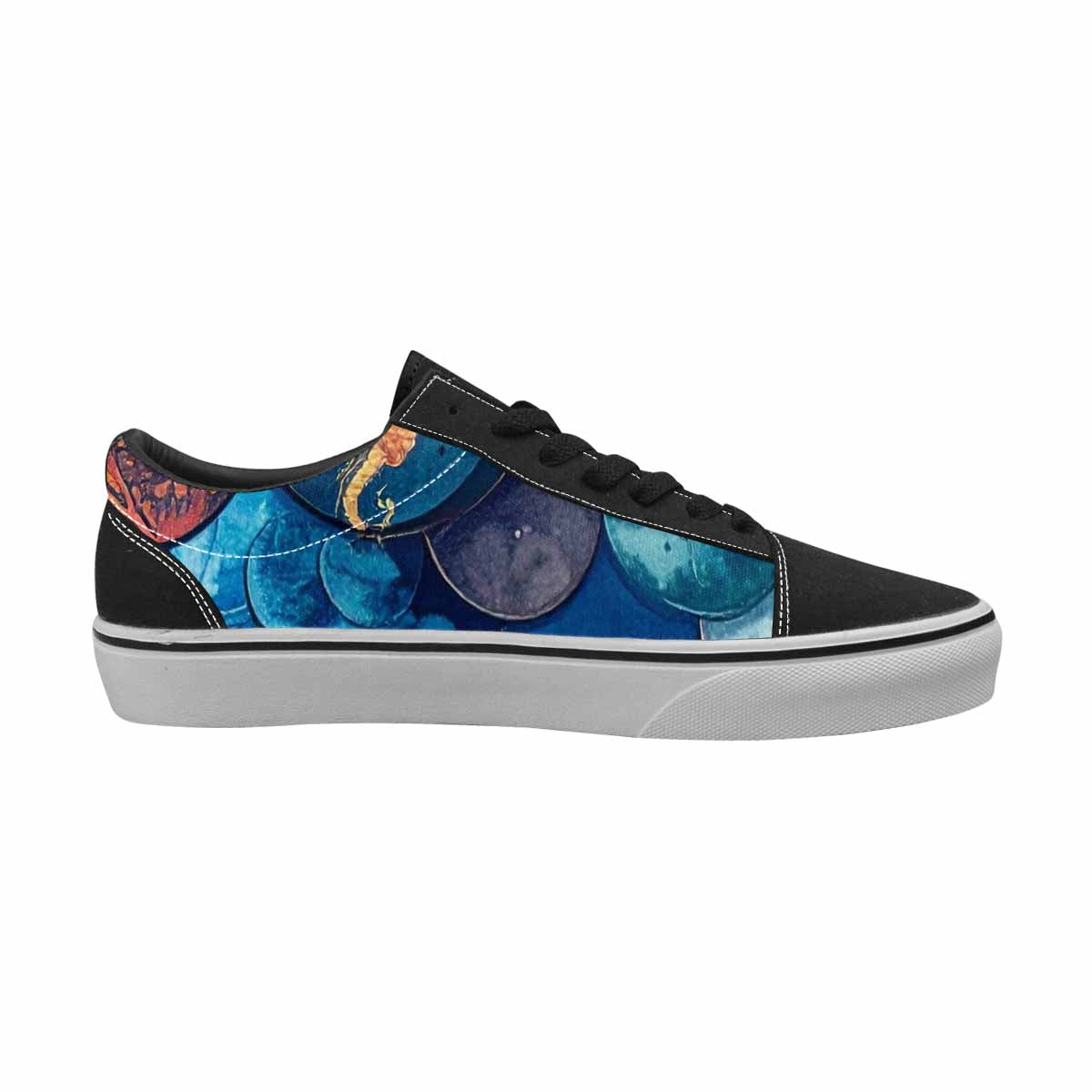 MEN'S Fish Scale Coral Canvas Lace-Up Vibrant Chaos Custom Shoes