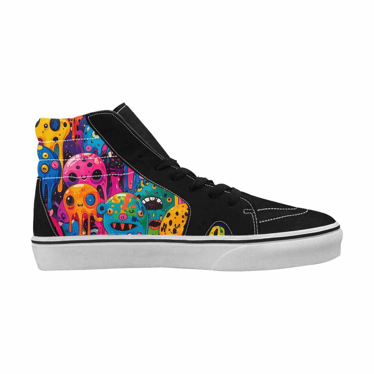 MEN'S Melting Aliens High Top Canvas Kaleidoscope Sneakers