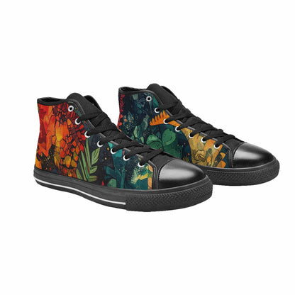 WOMEN'S Dinosaur Silhouette High Top Canvas Y2K Custom Sneakers