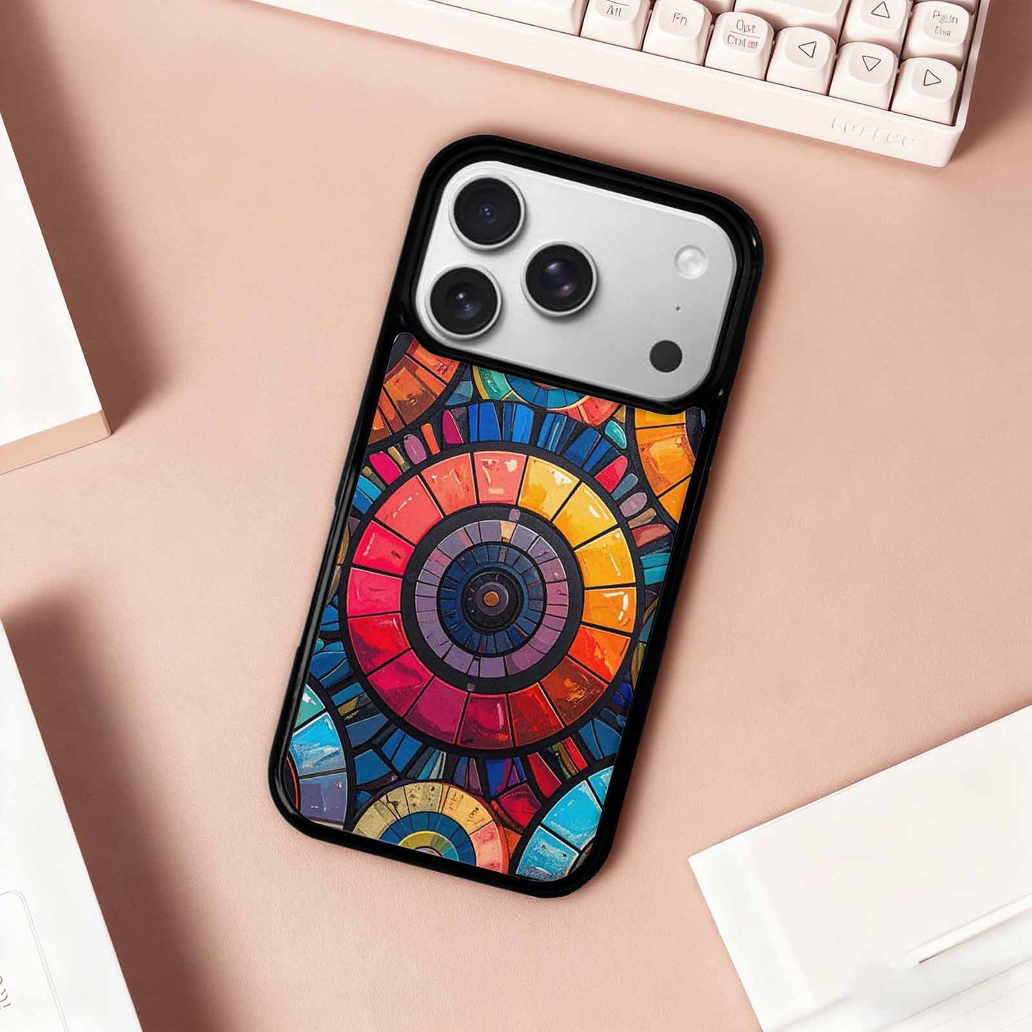 iPhone 17 Pro Case — Metallic Back To School Original Art, Personalized Phone Case