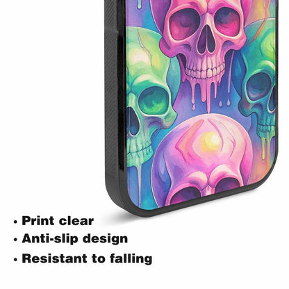 iPhone 15 Case — Candy Color Dripping Skulls Custom, Customized Protective Case