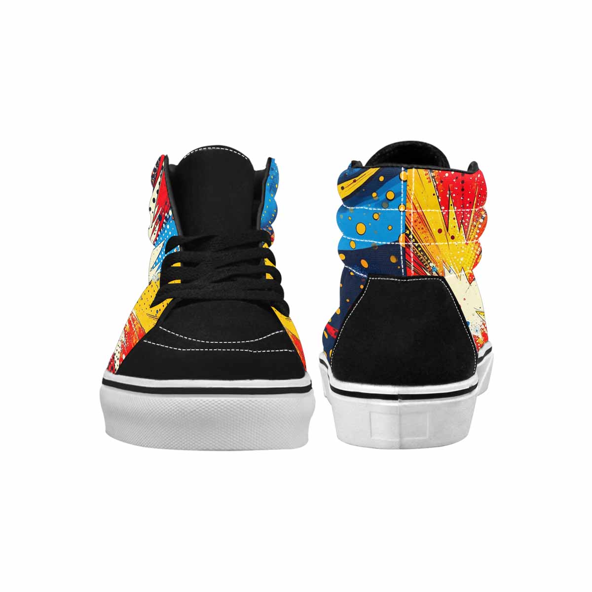 MEN'S Comic Halftone High Top Canvas Wallpaper Art Sneakers