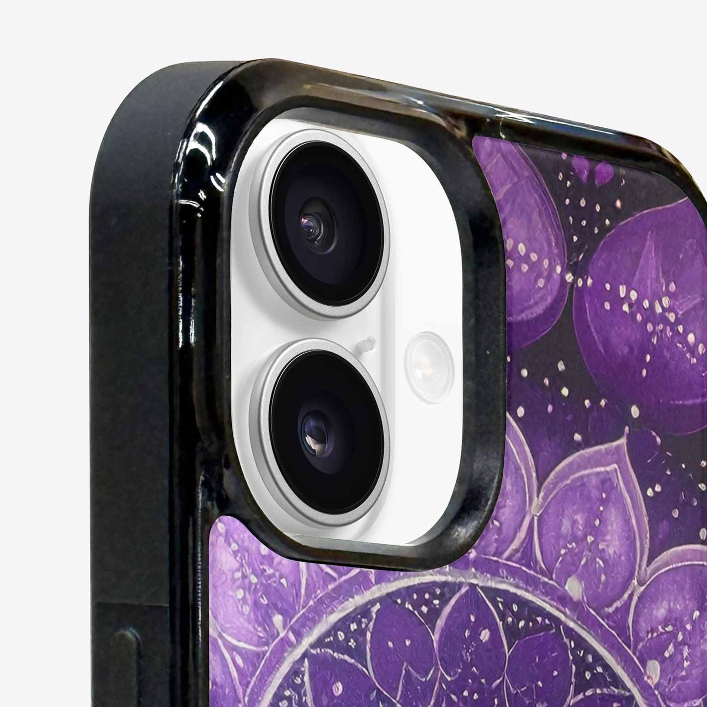 iPhone 16 Case — Purple Mandala Bohemian Print Edge To, Personalized Phone Case