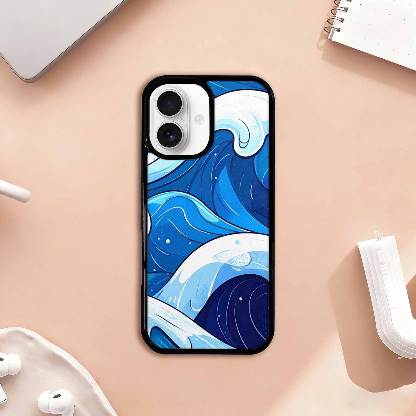 iPhone 17 Case — Glossy Winter Wave Cartoon Cute, Personalized Phone Case