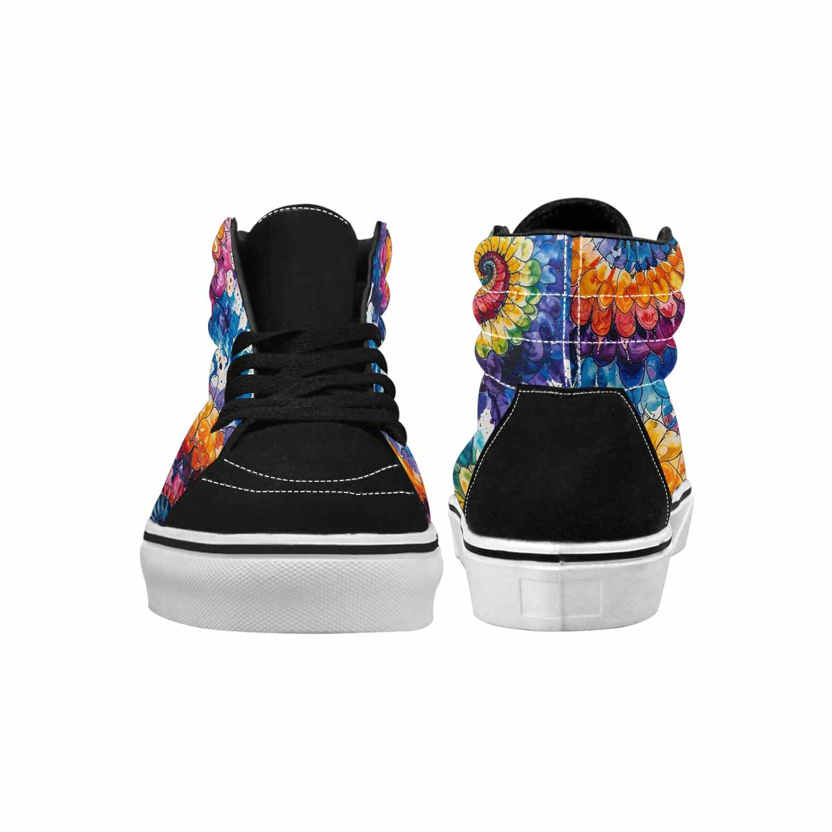 MEN'S Tie High Top Canvas Neon Fantasy Custom Shoes