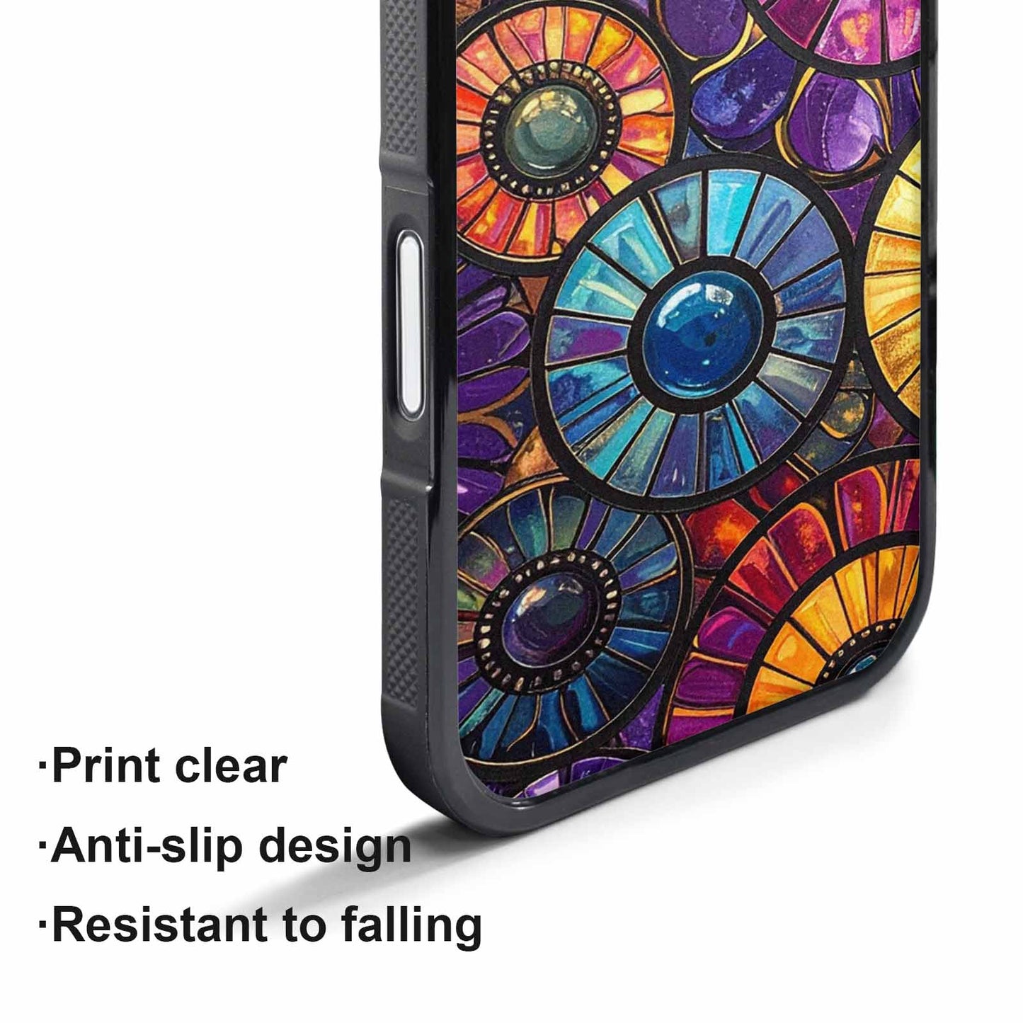 iPhone 17 Pro Max Case — Iridescent Fantasy Sun Original Art, Custom Made Phone Cover