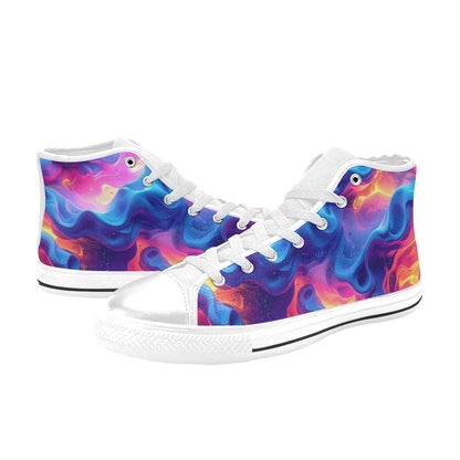 MEN'S Ethereal Camo Design 2 High Top Canvas Grunge Custom Sneakers