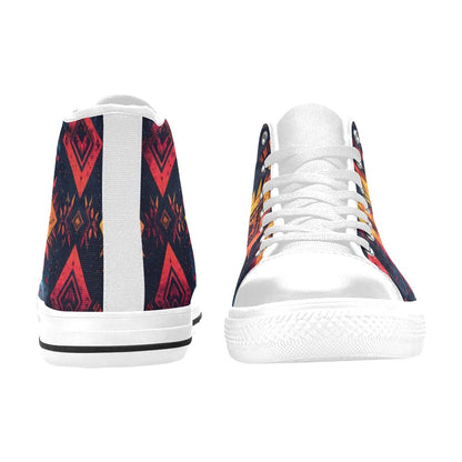 Wild Tribal Ripple 2 Men’s Classic High Top Canvas Shoes