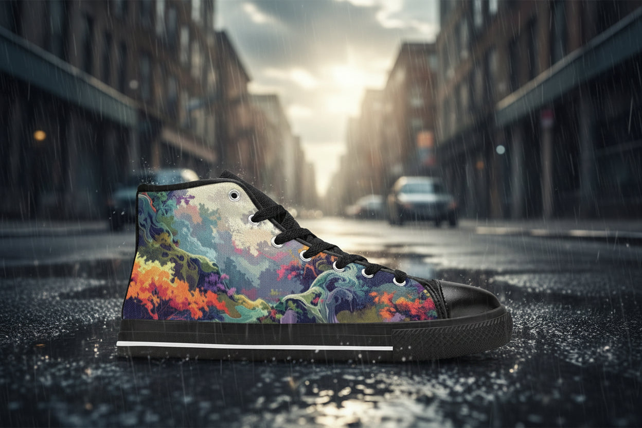 Camo Design 1 High Top Canvas Shoes for Kid