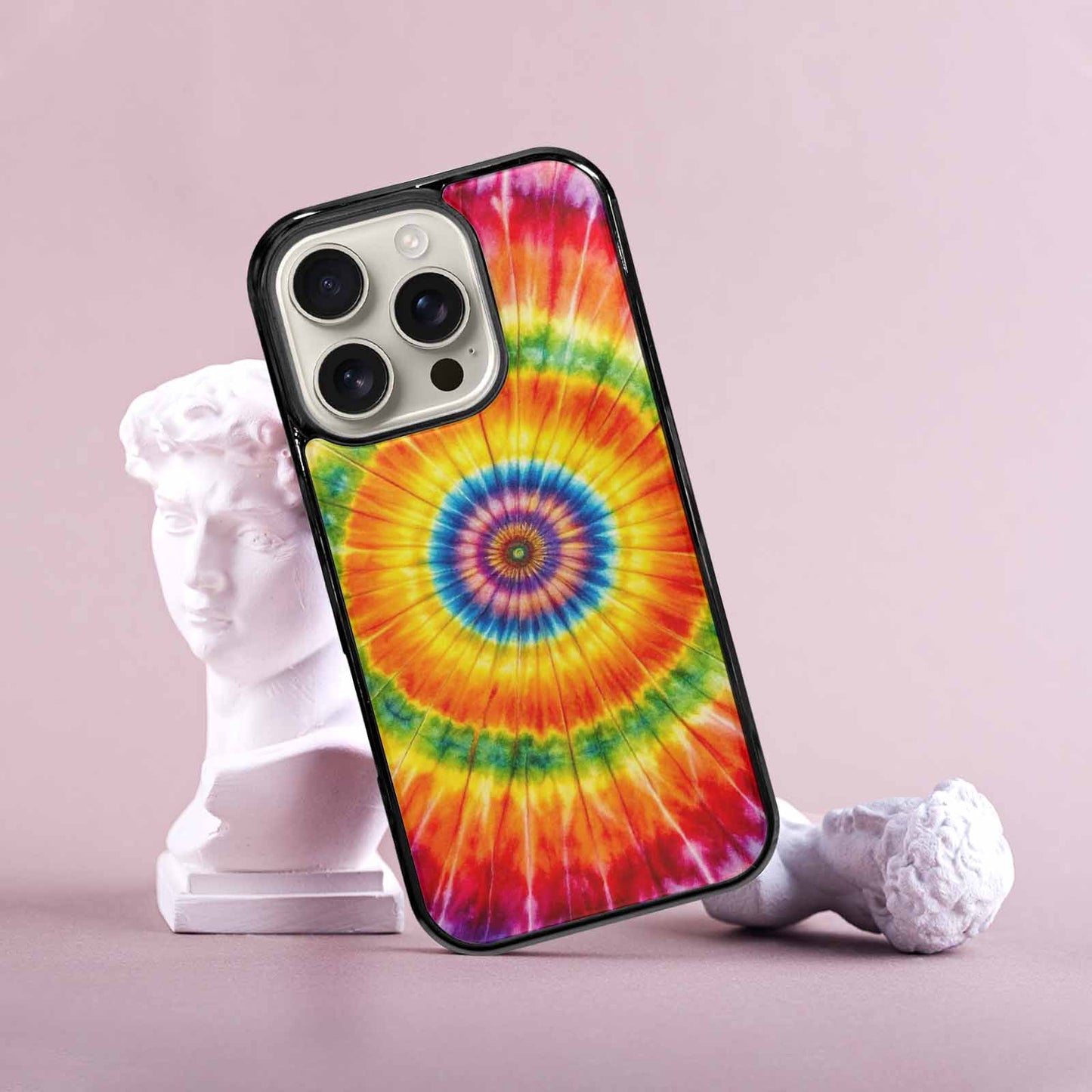 iPhone 16 Pro Case — Rainbow Spiral Tie Dye Custom, Custom Made Phone Cover