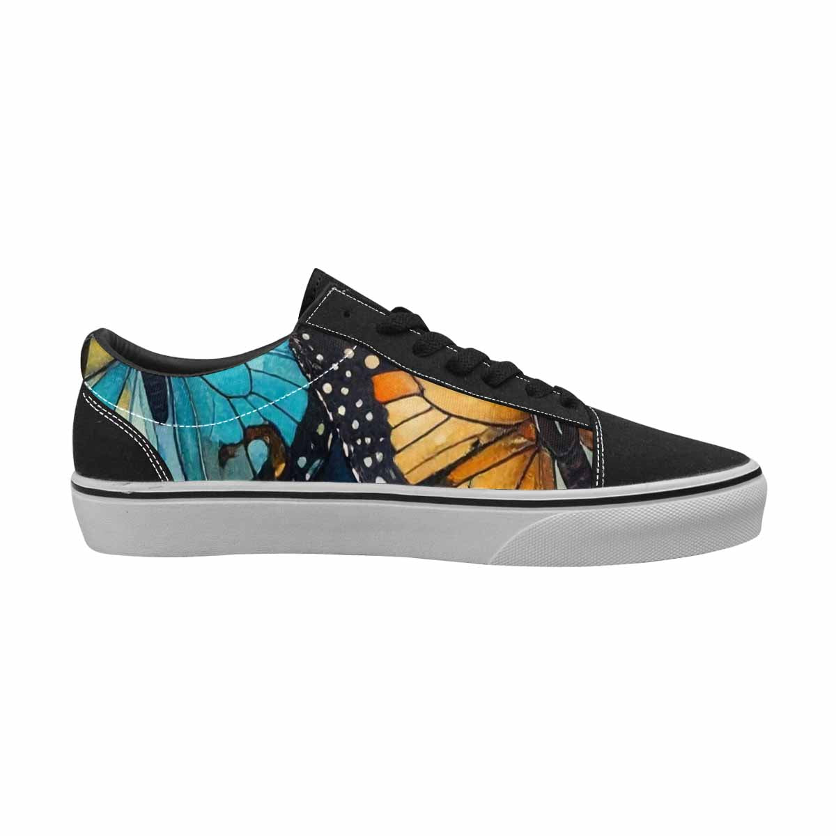 WOMEN'S Butterfly Wing Canvas Lace-Up Neon Fantasy Sneakers