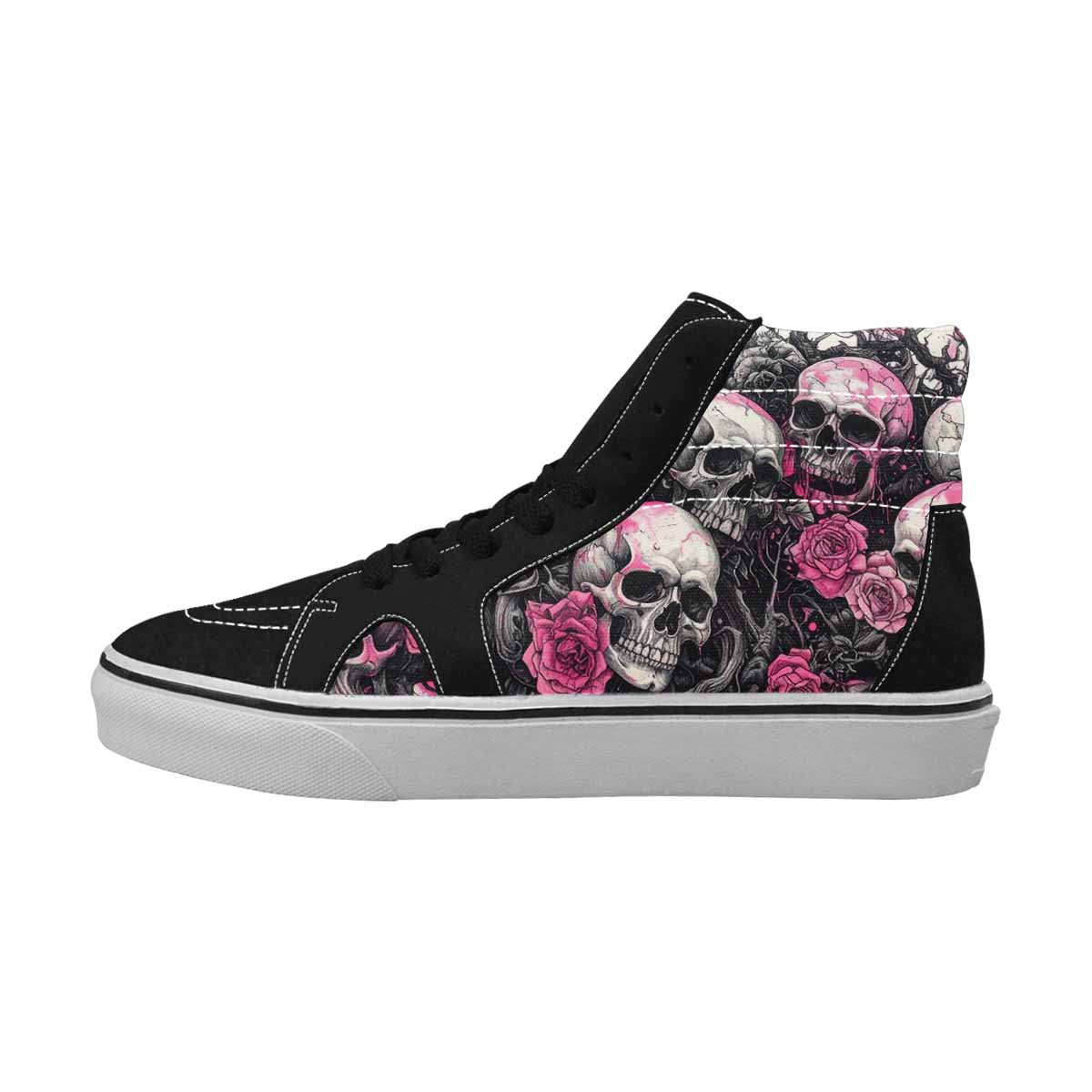 MEN'S Skull Roses High Top Canvas Aesthetic Custom Shoes