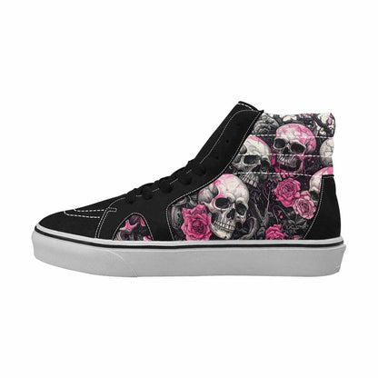 MEN'S Skull Roses High Top Canvas Aesthetic Custom Shoes