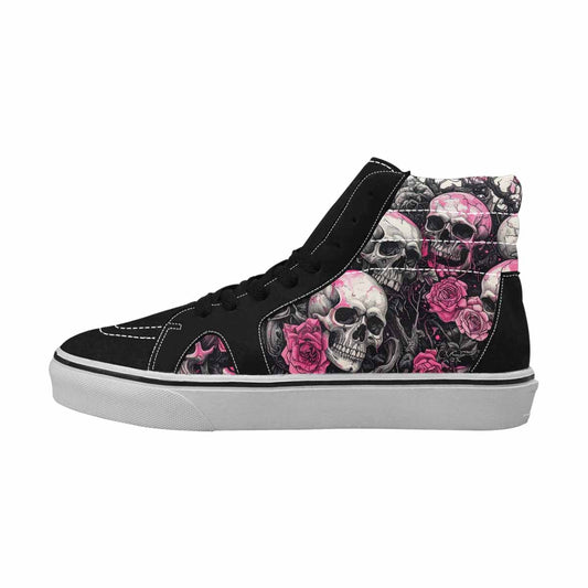 MEN'S Skull Roses High Top Canvas Aesthetic Custom Shoes