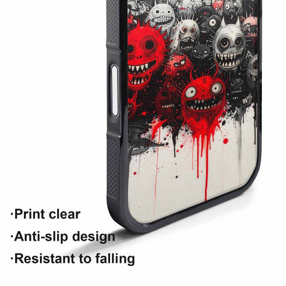 iPhone 17 Air Case — Black Red Ink Monsters General Cartoon, Original Design Phone Case