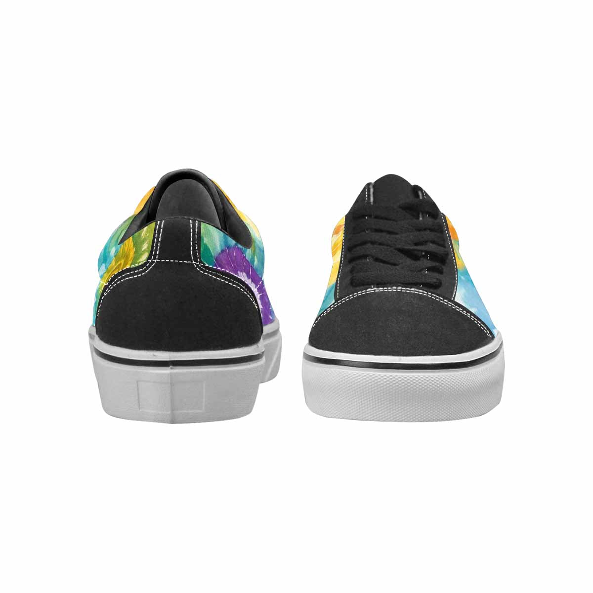 MEN'S Tie Dye Swirl Canvas Lace-Up Grunge Custom Sneakers