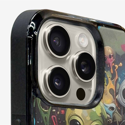 iPhone 16 Pro Case — Aliens Camomelting Aliens Patt, Customized Protective Case