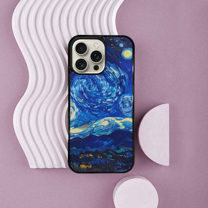 iPhone 16 Pro Max Case — Starry Night Van Gogh Paint Art, Personalized Phone Case