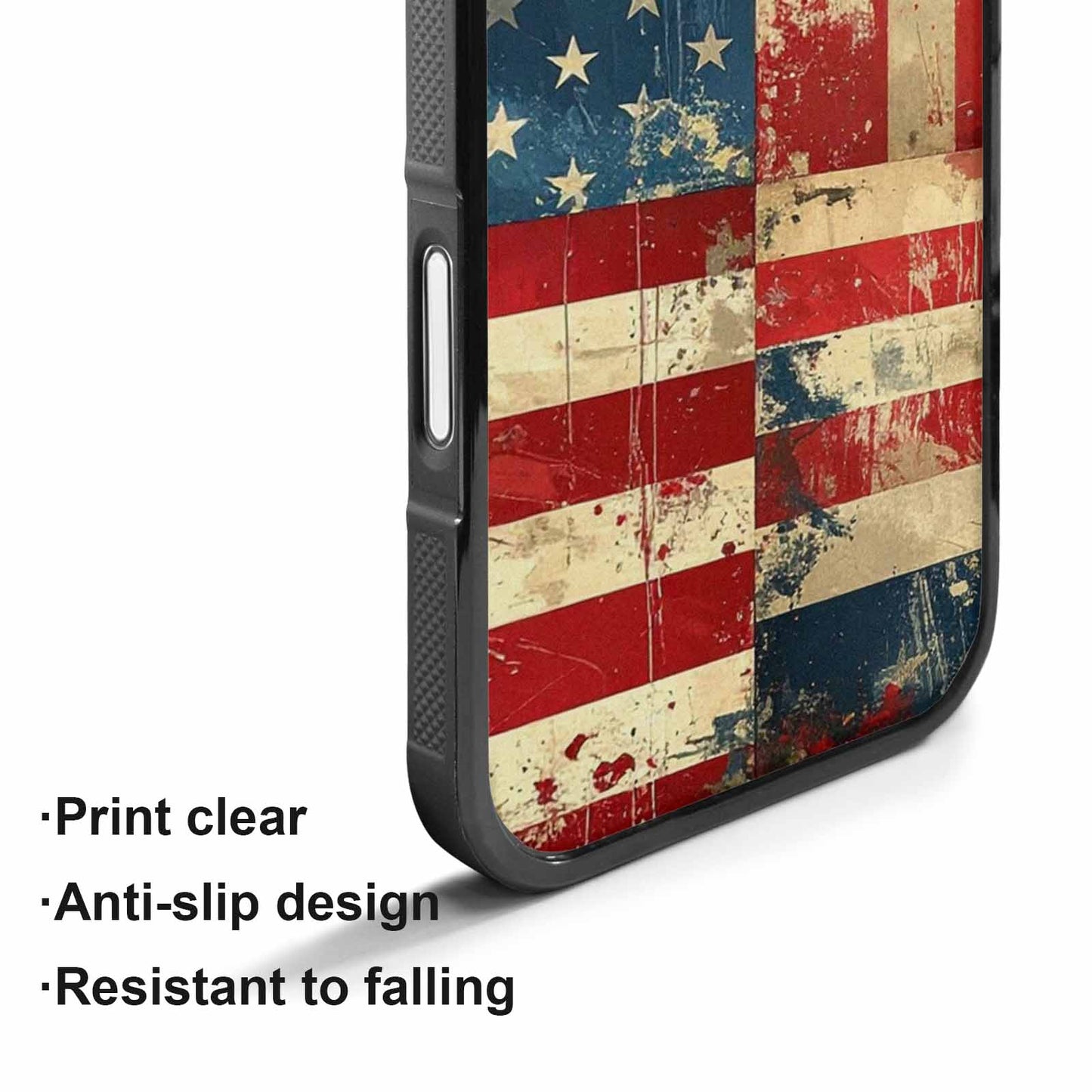 iPhone 17 Case — Small American Flag Stars Galaxy Space, Custom Print Case Cover