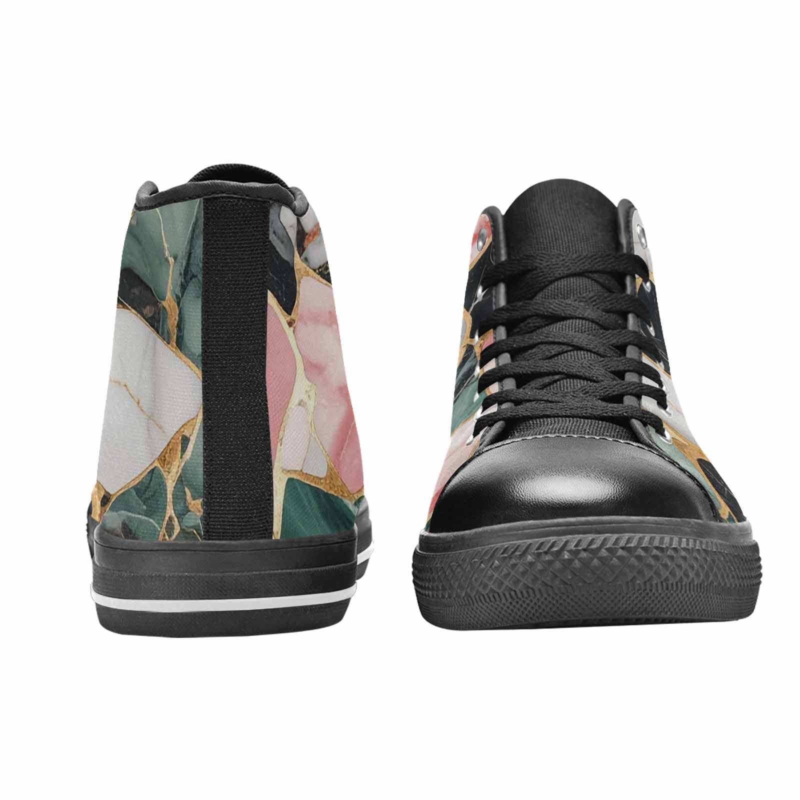 WOMEN'S Marble Stone Texture High Top Canvas Vivid Shoes