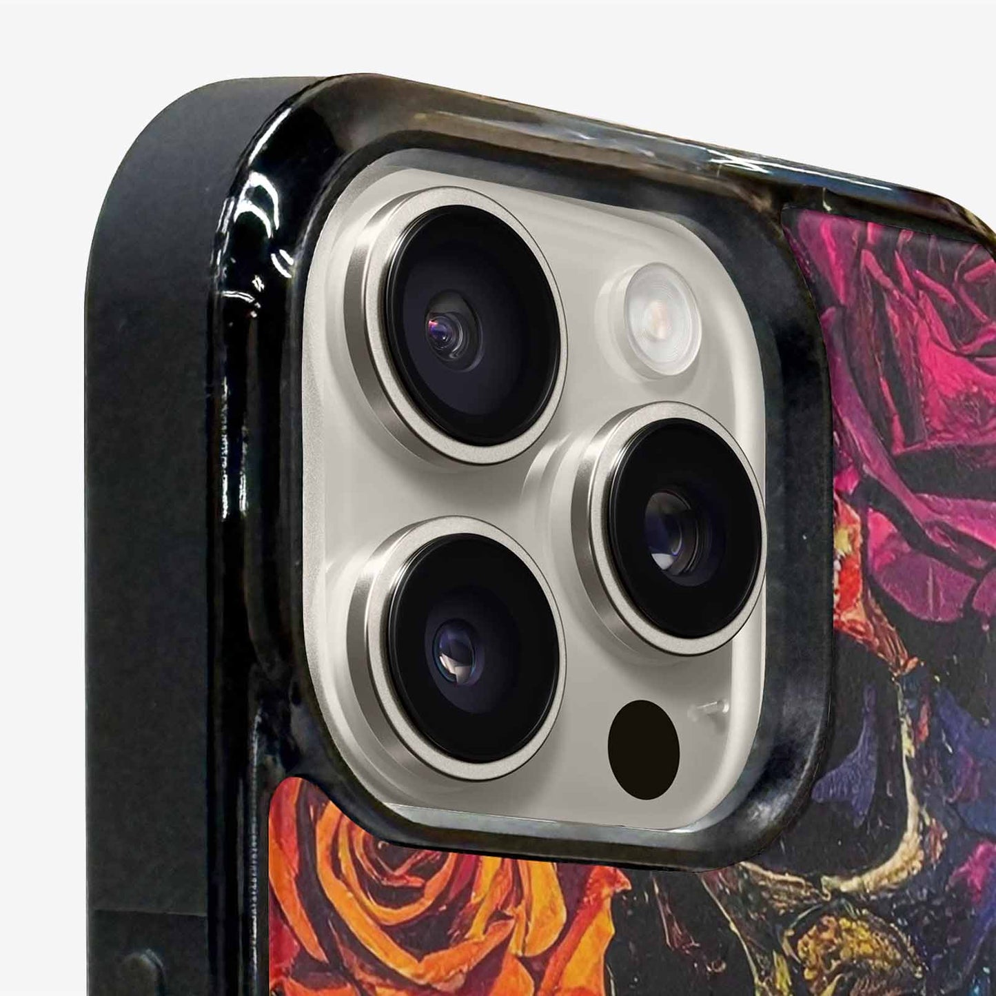 iPhone 16 Pro Case — Skulls Roses Acid Wash Custom, Personalized Phone Case