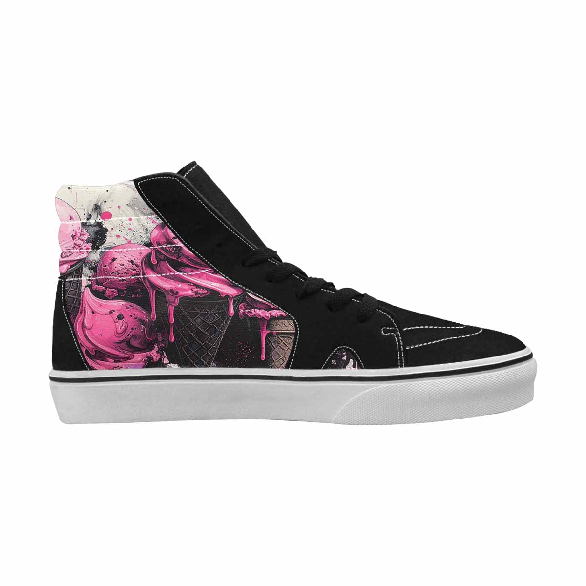 MEN'S Ice Cream Motif High Top Canvas Cottagecore Custom Sneakers