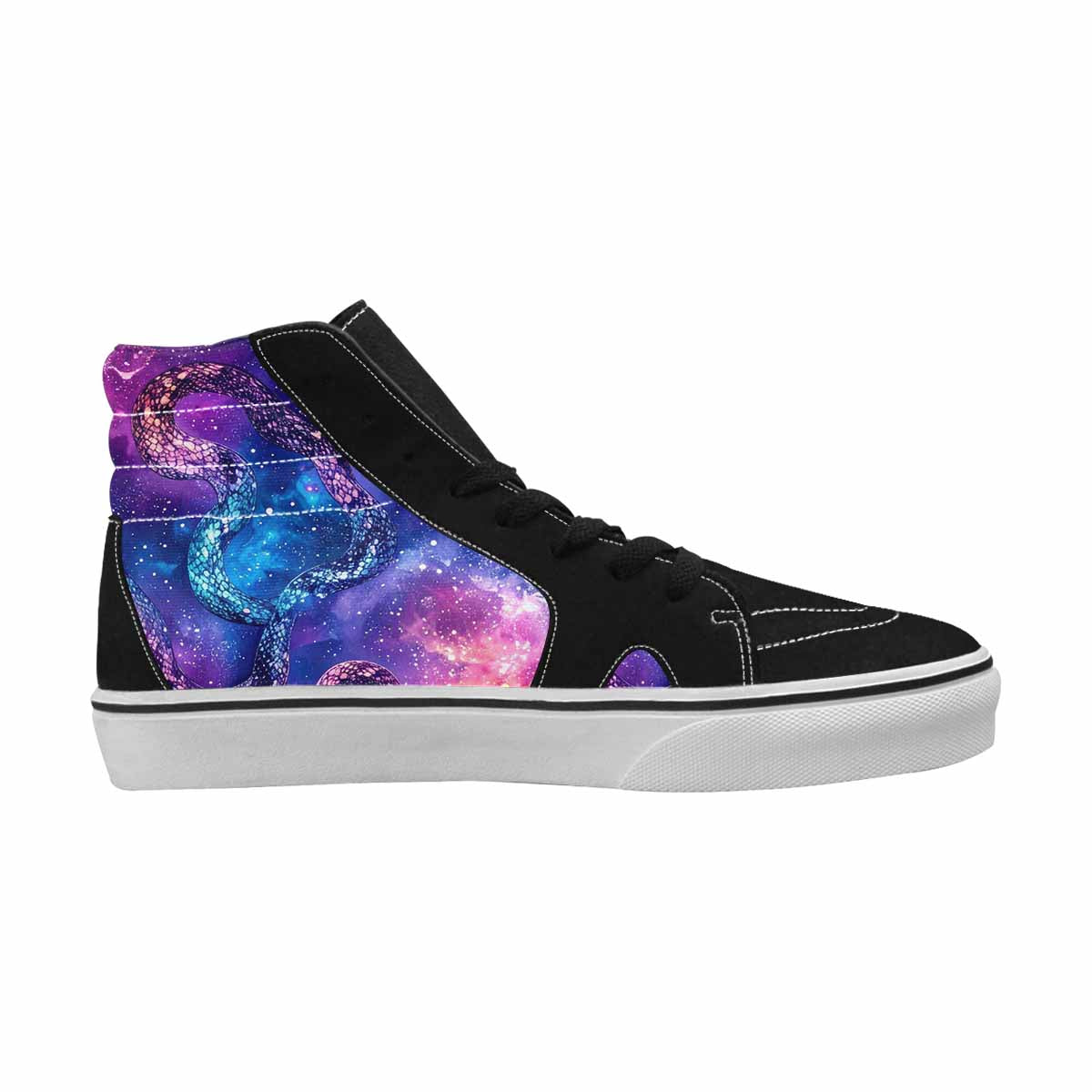 MEN'S Galaxy Snake Print High Top Canvas Dreamcore Custom Sneakers