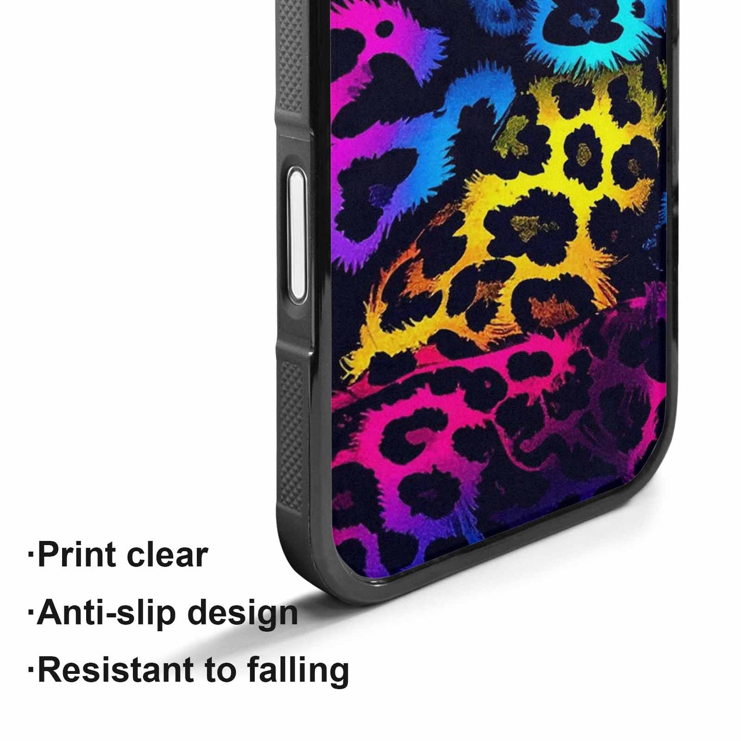 iPhone 17 Case — Leopard Print Neon Animal Print, Custom Designed Case Cover