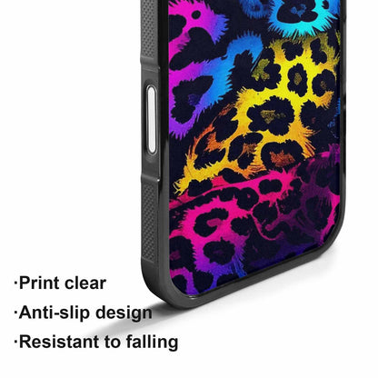 iPhone 17 Case — Leopard Print Neon Animal Print, Custom Designed Case Cover