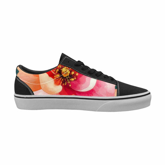 MEN'S Marble Floral Canvas Lace-Up Aesthetic Sneakers