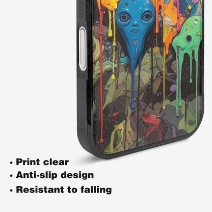 iPhone 16 Plus Case — Aliens Camomelting Aliens Patt 5xk Personalized, Custom Designed Case Cover