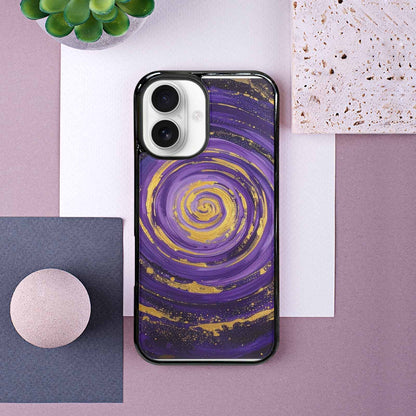 iPhone 16 Case — Swirling Brushstroke Starry Night Texture Blended, Custom Phone Case
