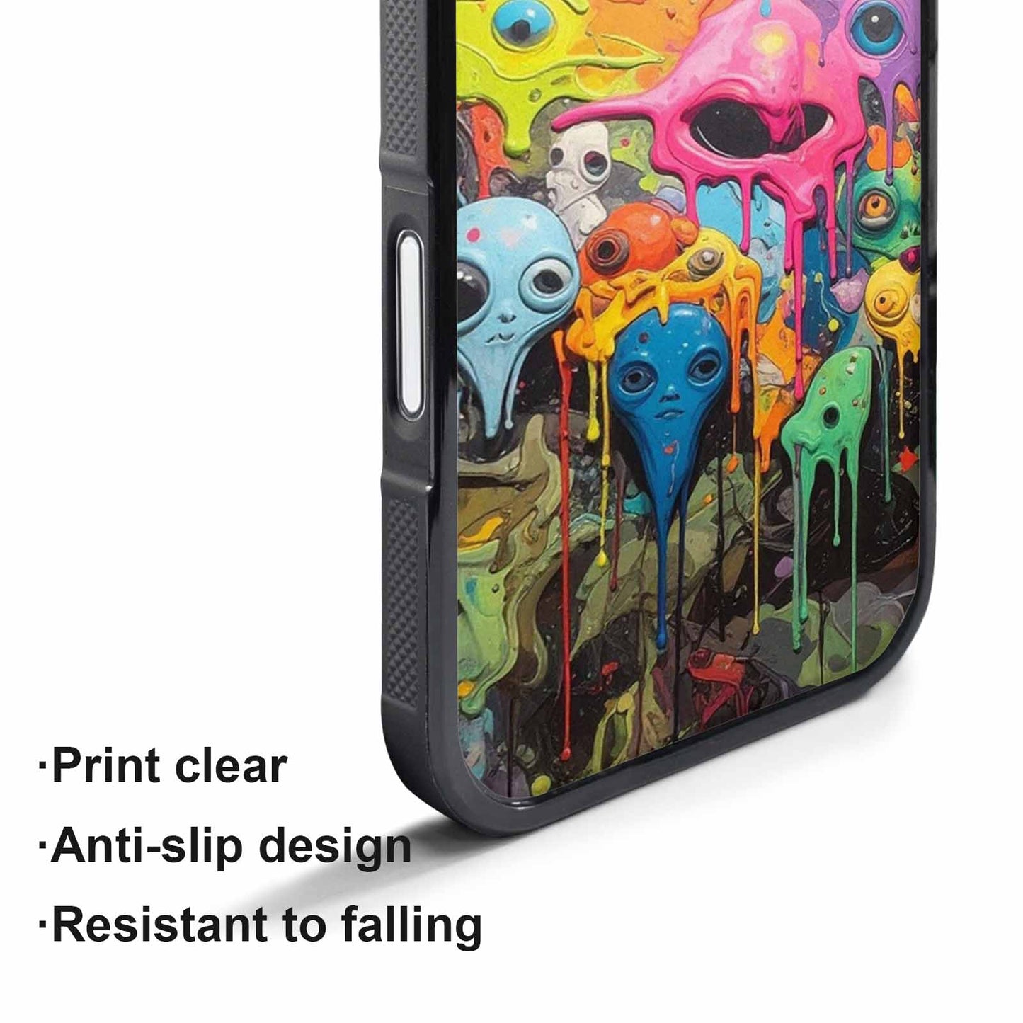 iPhone 17 Pro Case — Aliens Camomelting Aliens Patt Alien Scifi, Custom Art Phone Cover