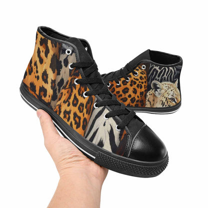 WOMEN'S Animal Print High Top Canvas Y2K Shoes