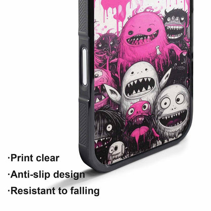 iPhone 17 Pro Max Case — Monsters (general) Black &amp; Cartoon Cute, Unique Phone Case Design