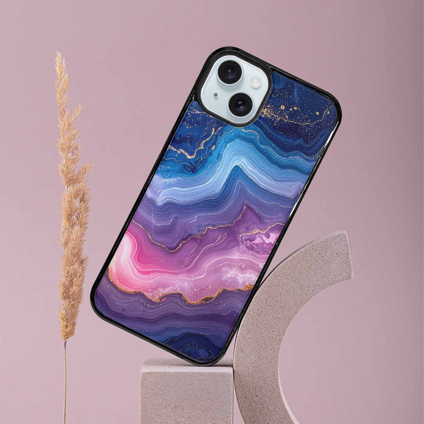 iPhone 15 Plus Case — Marble Galaxy, Custom Phone Case