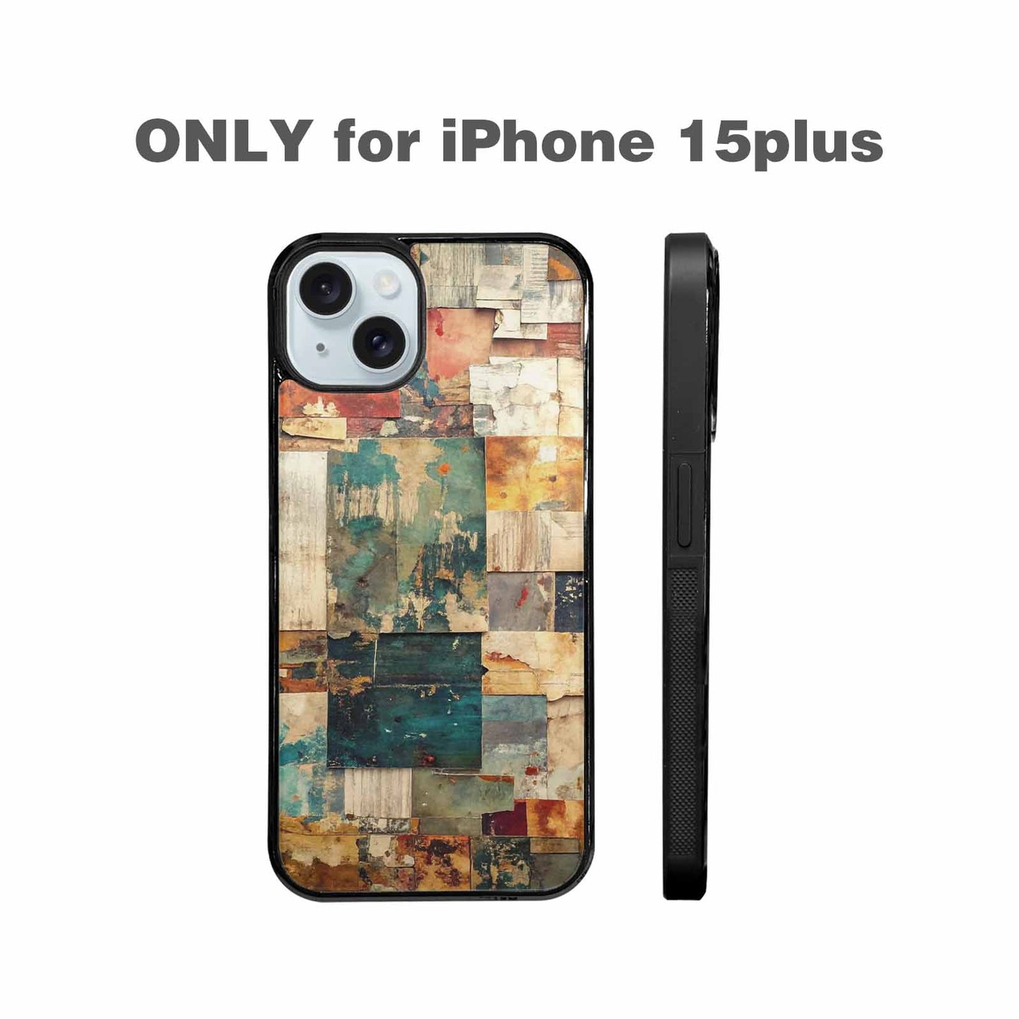 iPhone 15 Plus Case — Distressed Grunge Texture Pattern Hundreds Of, Custom Printed Phone Case