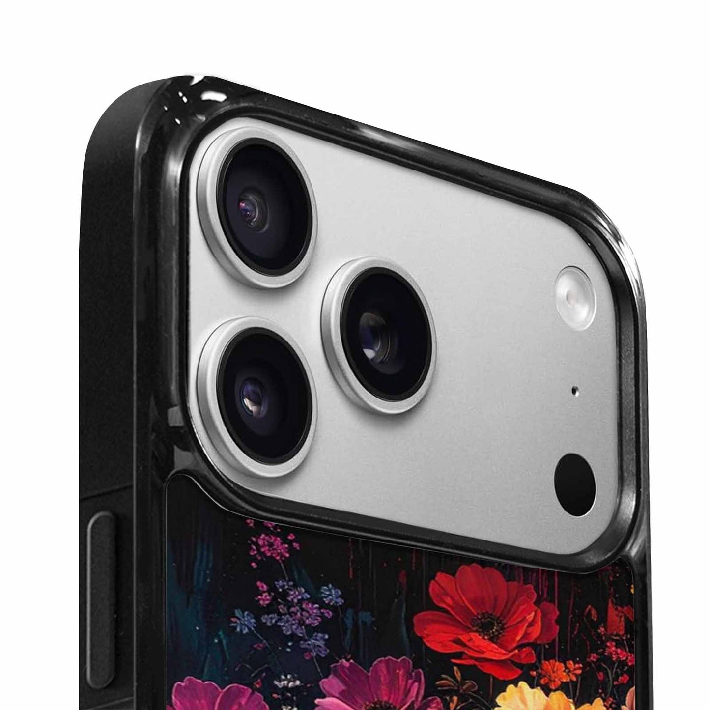 iPhone 17 Pro Case — Shadowy Glitch Floral Pattern Hundreds Floral, Unique Phone Case Design