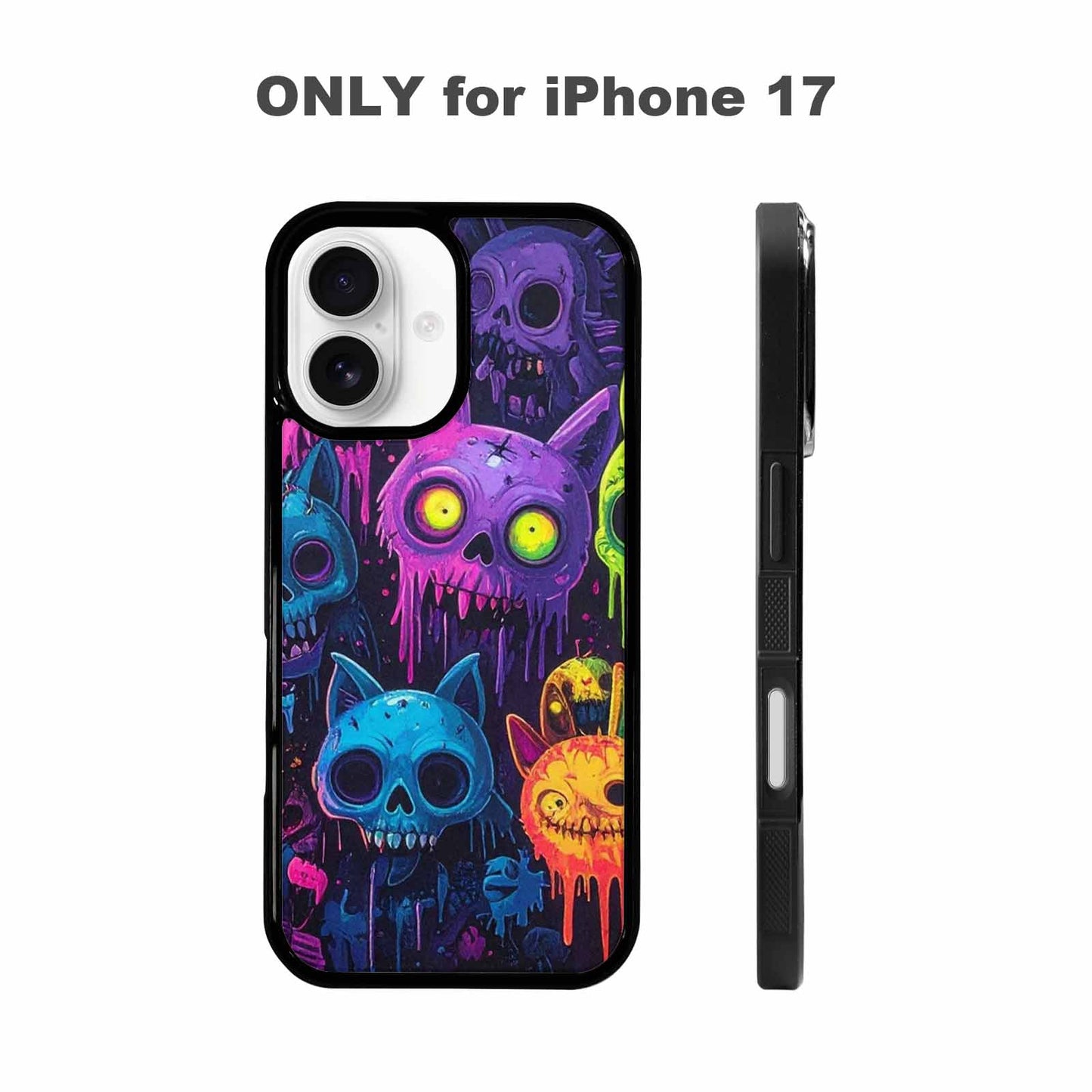 iPhone 17 Case — Mixed Toxic Glow Creature Cartoon Cute, Custom Art Phone Cover