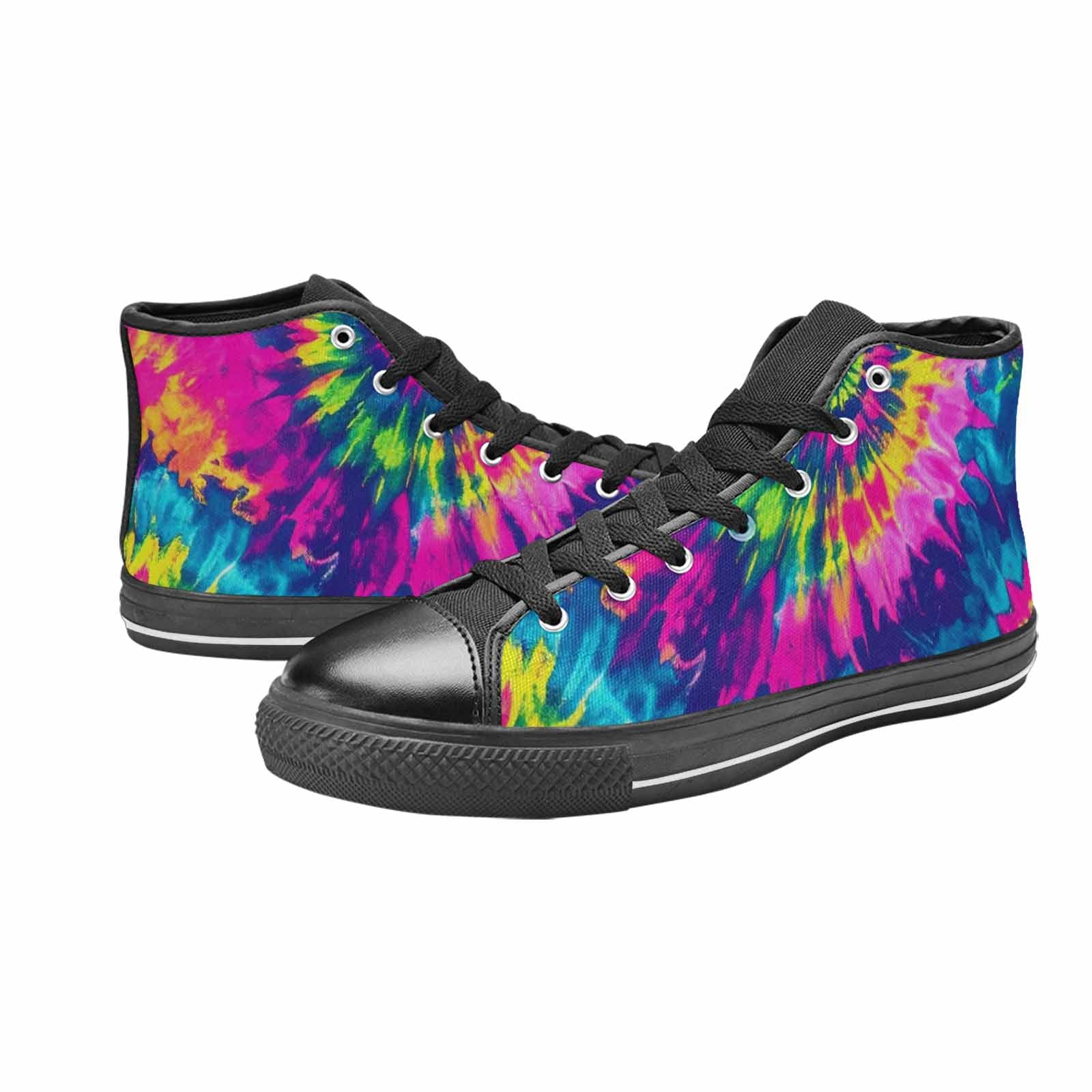 WOMEN'S Tie Dye - High Top Canvas Cottagecore Custom Sneakers