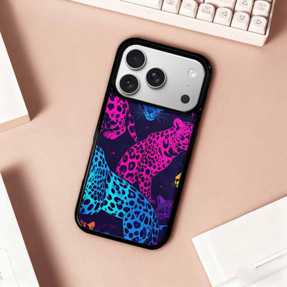 iPhone 17 Pro Case — Leopard Print Neon Seamless Pattern Animal, Original Design Phone Case