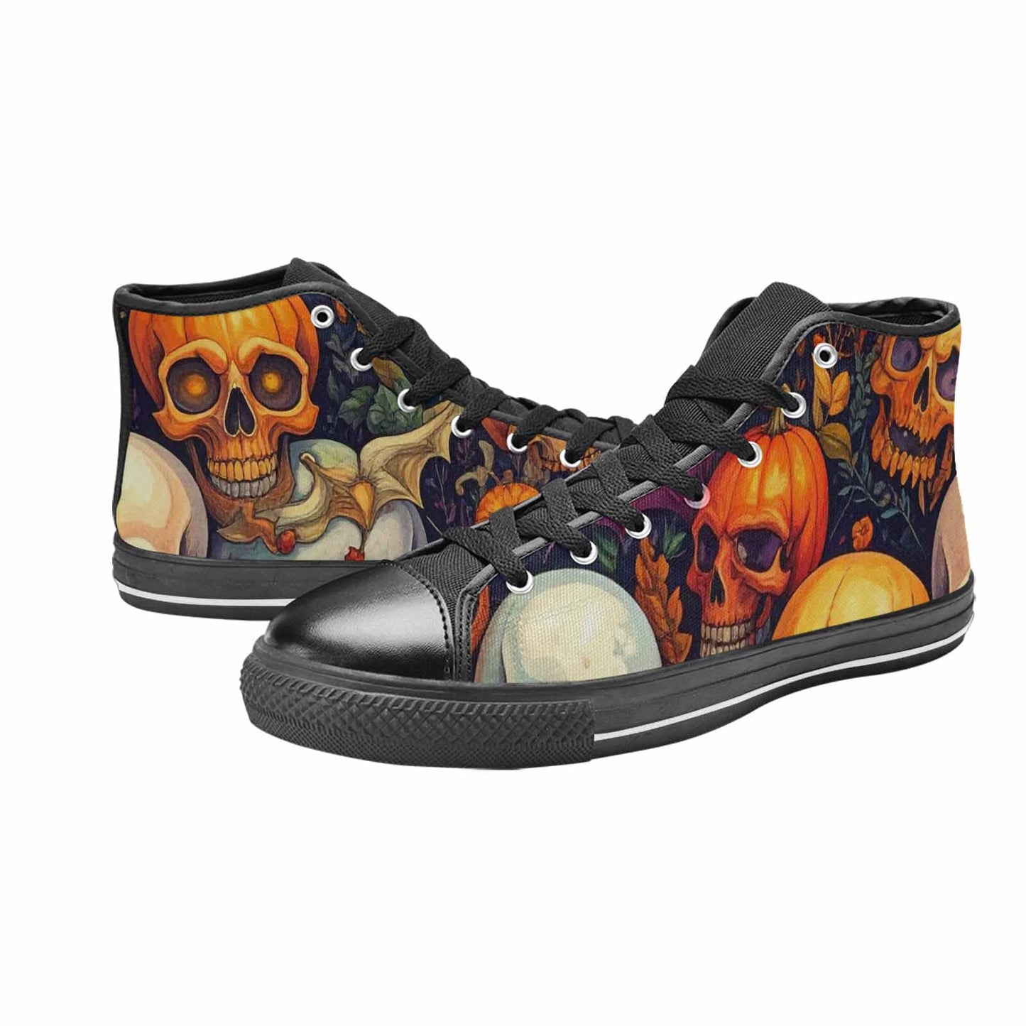 WOMEN'S Skulls - Halloween High Top Canvas Dark Academia Sneakers