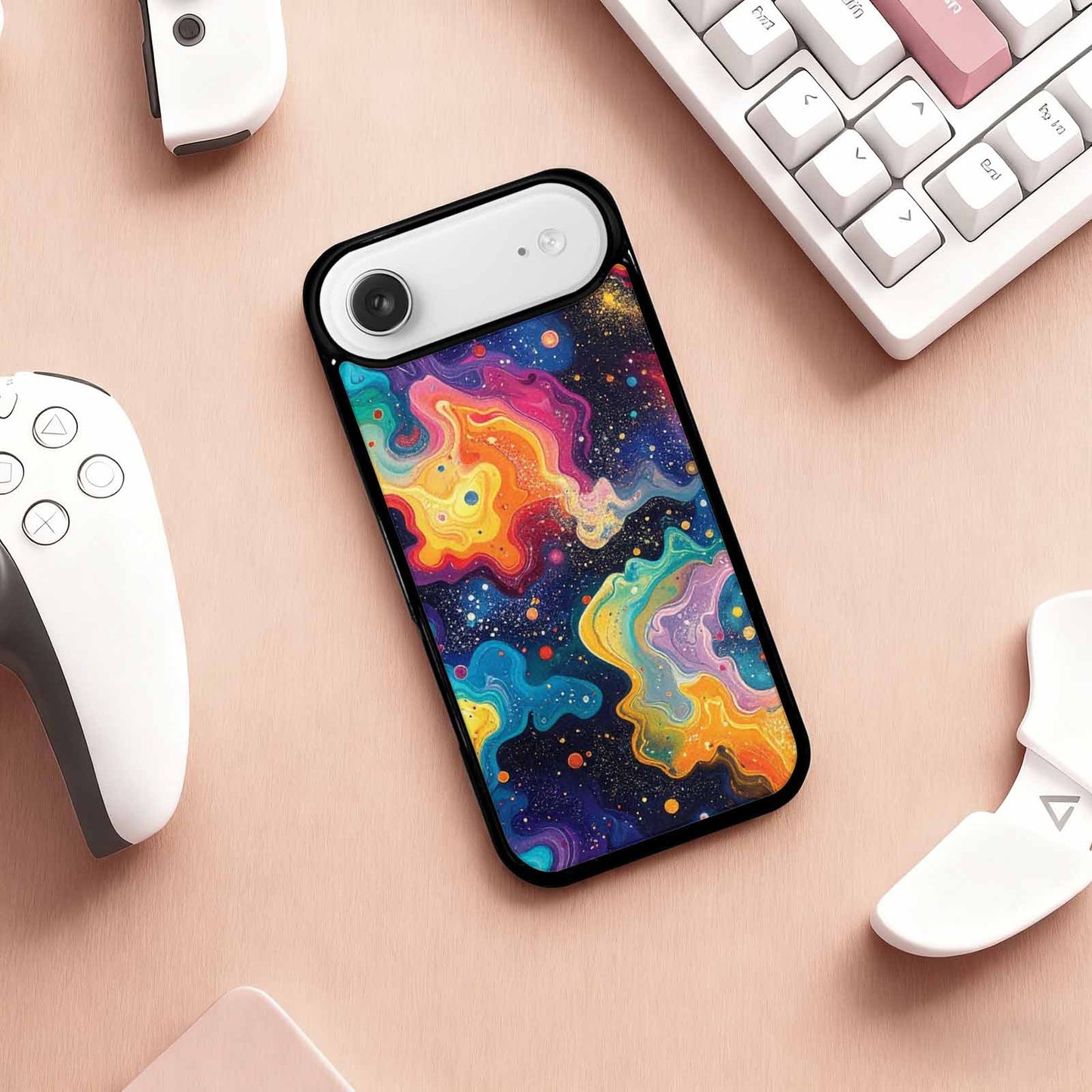 iPhone 17 Air Case — Galaxy Art Colorful Cosmic Dust Galaxy, Custom Print Case Cover