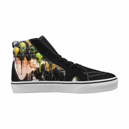 MEN'S Aliens  Marble Melting High Top Canvas Melting Art Custom Sneakers