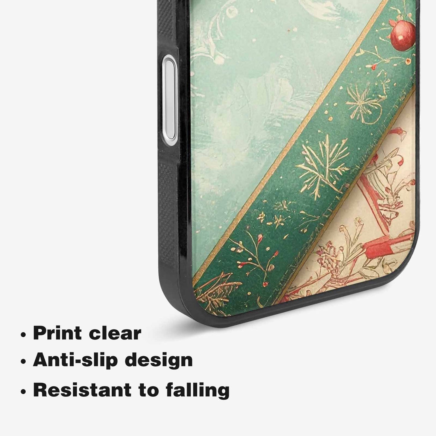 iPhone 16 Case — Christmas Wrapping Paper Pattern Art Wallpaper, Custom Printed Phone Case