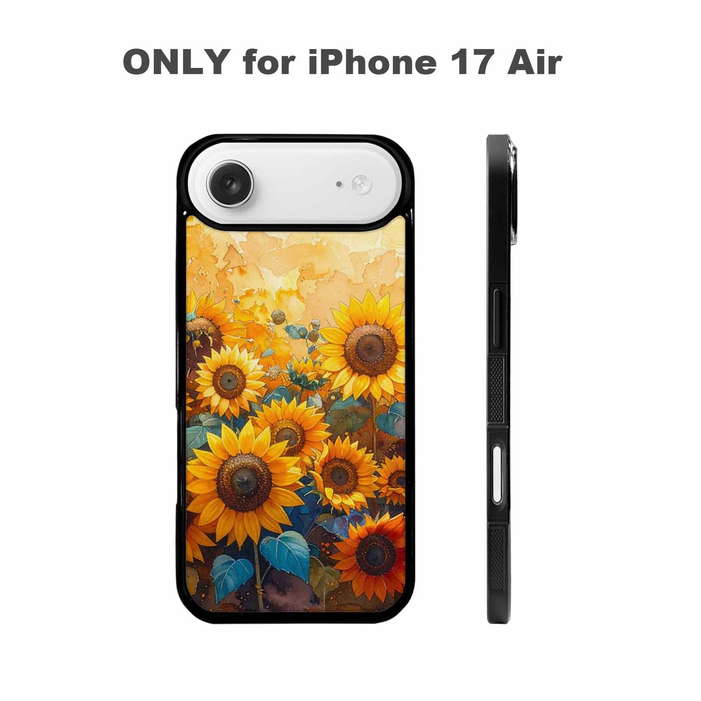 iPhone 17 Air Case — Full Color Vibrant Sunflower Burst Floral, Custom Print Case Cover