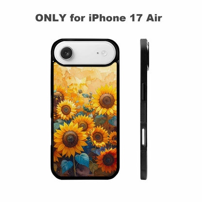 iPhone 17 Air Case — Full Color Vibrant Sunflower Burst Floral, Custom Print Case Cover