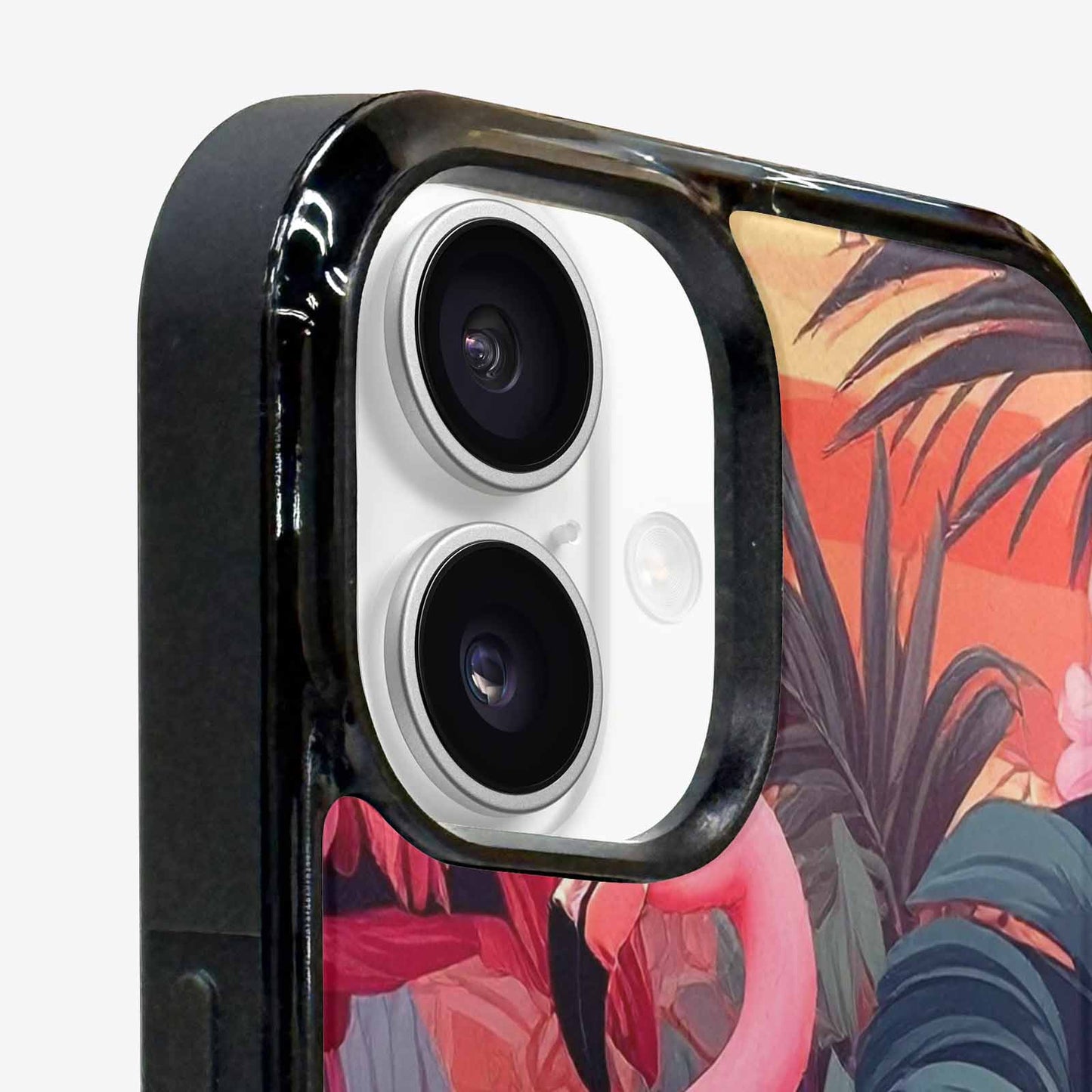 iPhone 16 Case — Flamingo Tropical Flamingo Tropical Pattern Hundreds, Custom Printed Phone Case