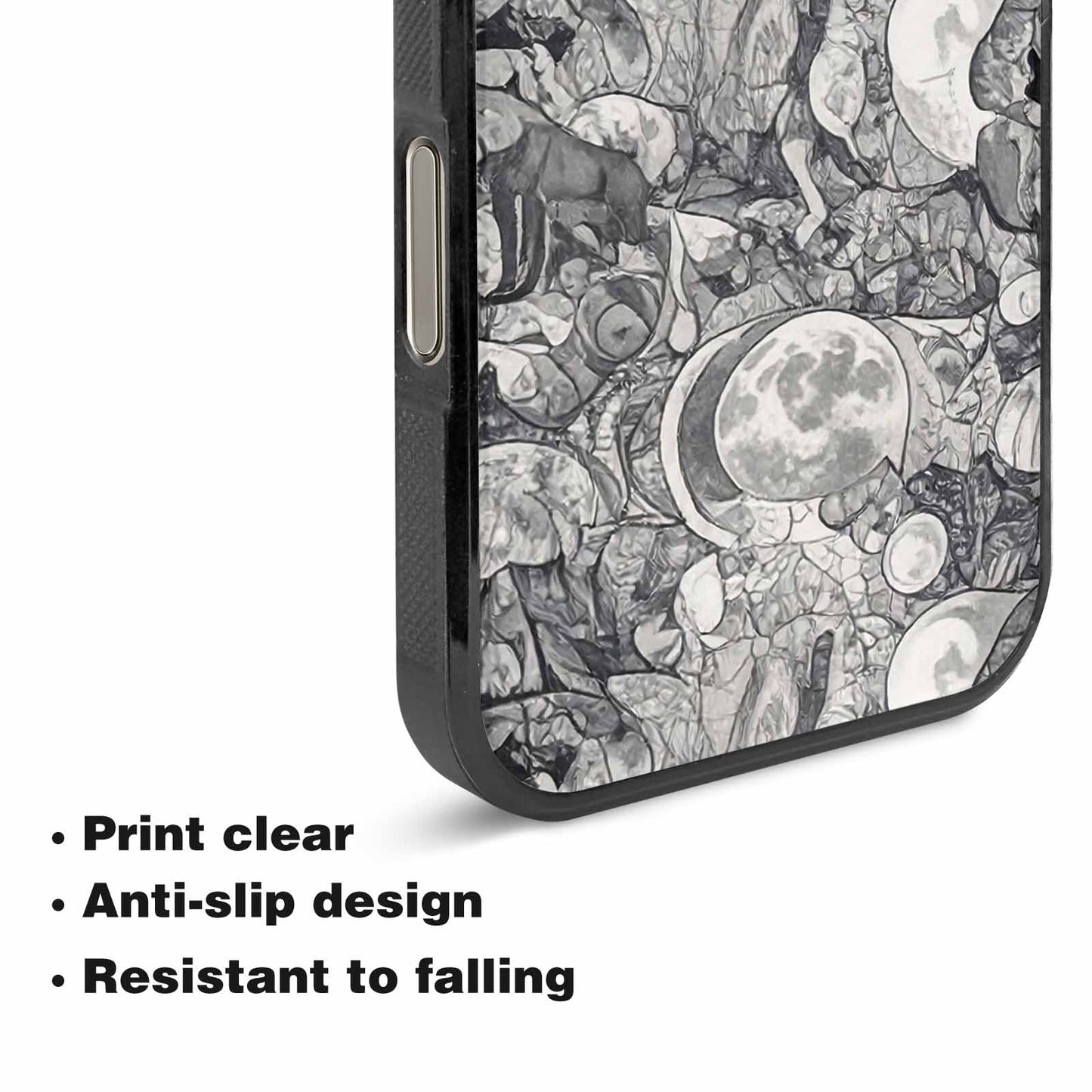 iPhone 16 Pro Case — Wolves Everywhere Collage Overlap Small Wolf, Custom Made Phone Cover